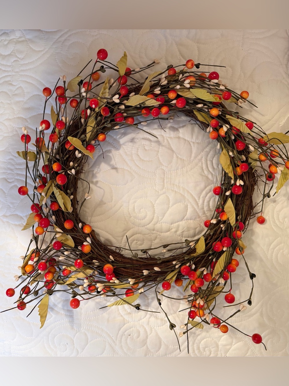 Fall Berry Grapevine Wreath - Picture 2 of 6